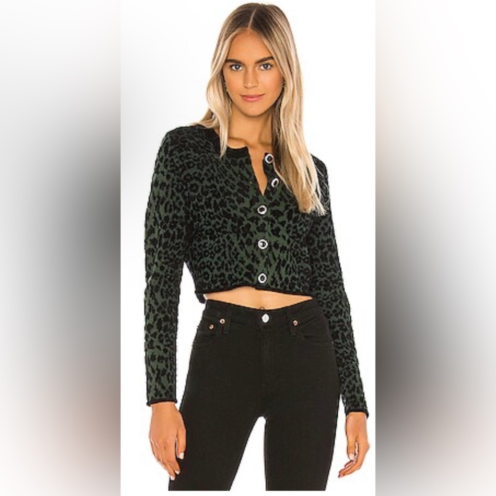 Ronny Kobo Pradana Cardigan in Emerald Multi